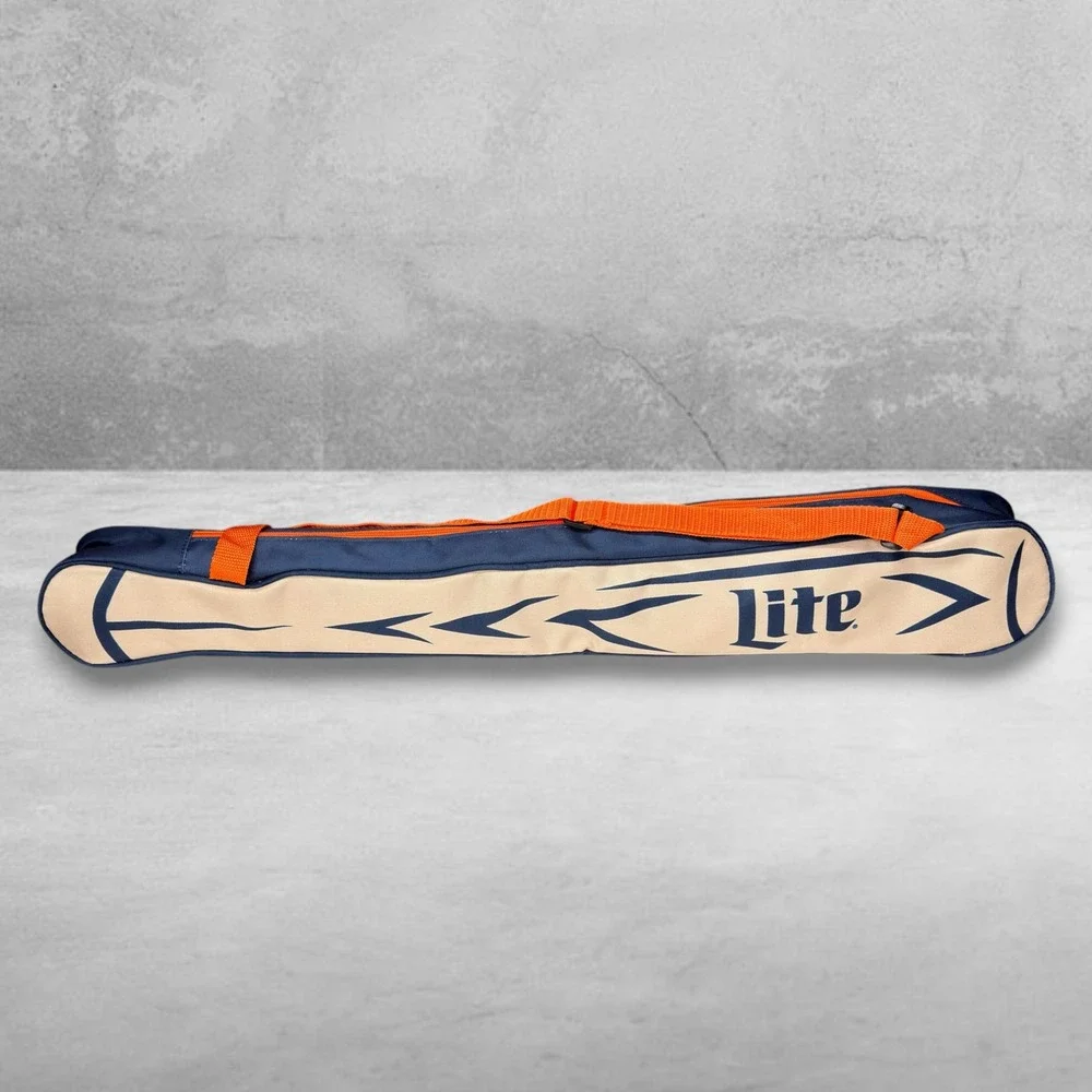 Detroit Tigers Cooler Insulated 6-Can Bag Navy Orange Miller Lite Baseball Bat